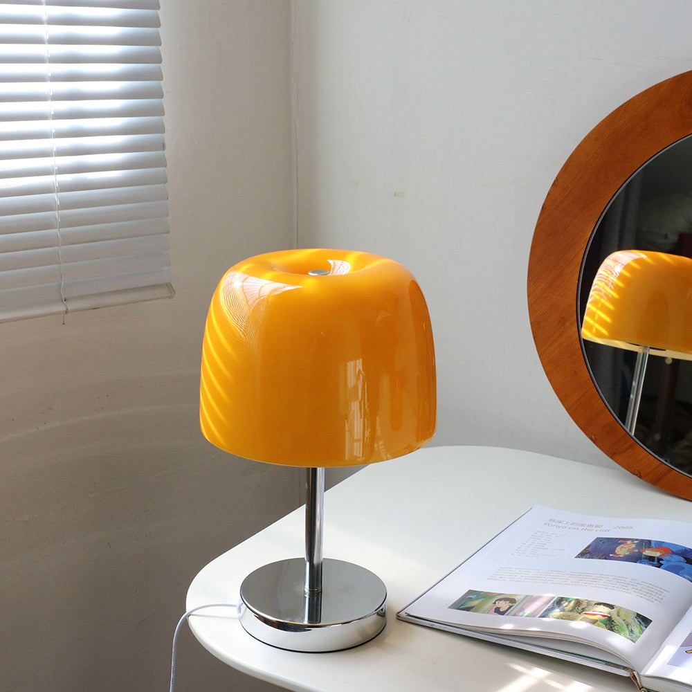 Bauhaus Art Deco Glass Table Lamp