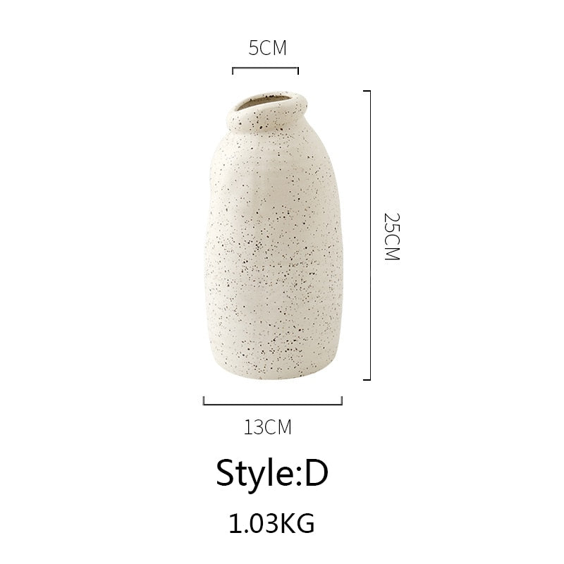 Simple and elegant farmhouse style ceramic vase