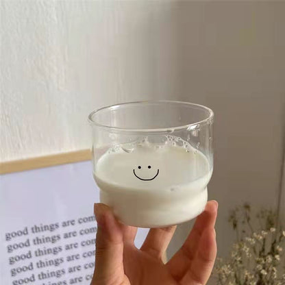 2PCS Smiling/Love Glass Coffee Mug