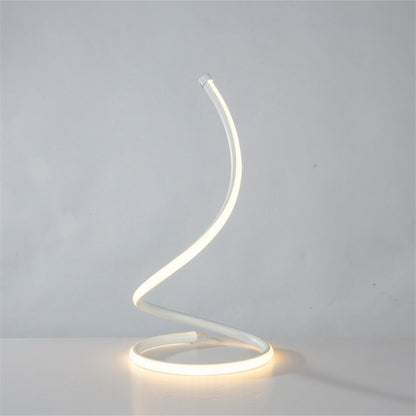 Nordic Creative Spiral Table Lights Bedroom Lamp Simple Eye Reading  Warm White Adjustable Light  LED Lights