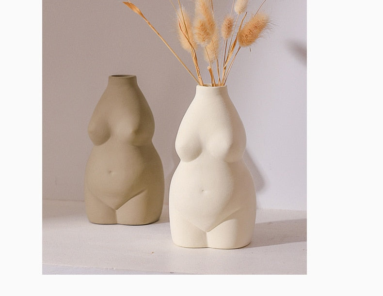 Matte Ceramic Goddess Vase