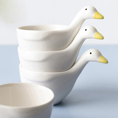 Cute Porcelain Duck Bowls and Condiment Dishes