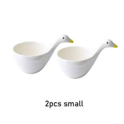 Cute Porcelain Duck Bowls and Condiment Dishes