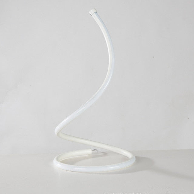 Nordic Creative Spiral Table Lights Bedroom Lamp Simple Eye Reading  Warm White Adjustable Light  LED Lights