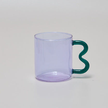 Squiggle Colorful Glass Mug