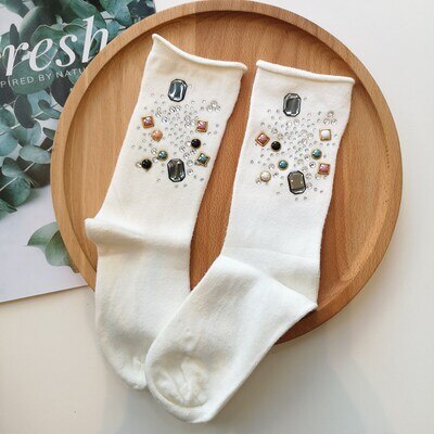 Handmade Crystal Cotton Socks